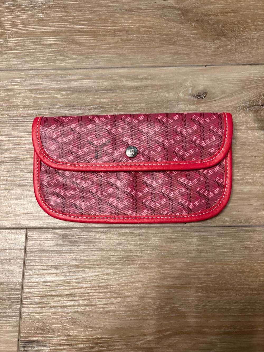 Goyard Hot Pink Goyardine Canvas Key Pouch